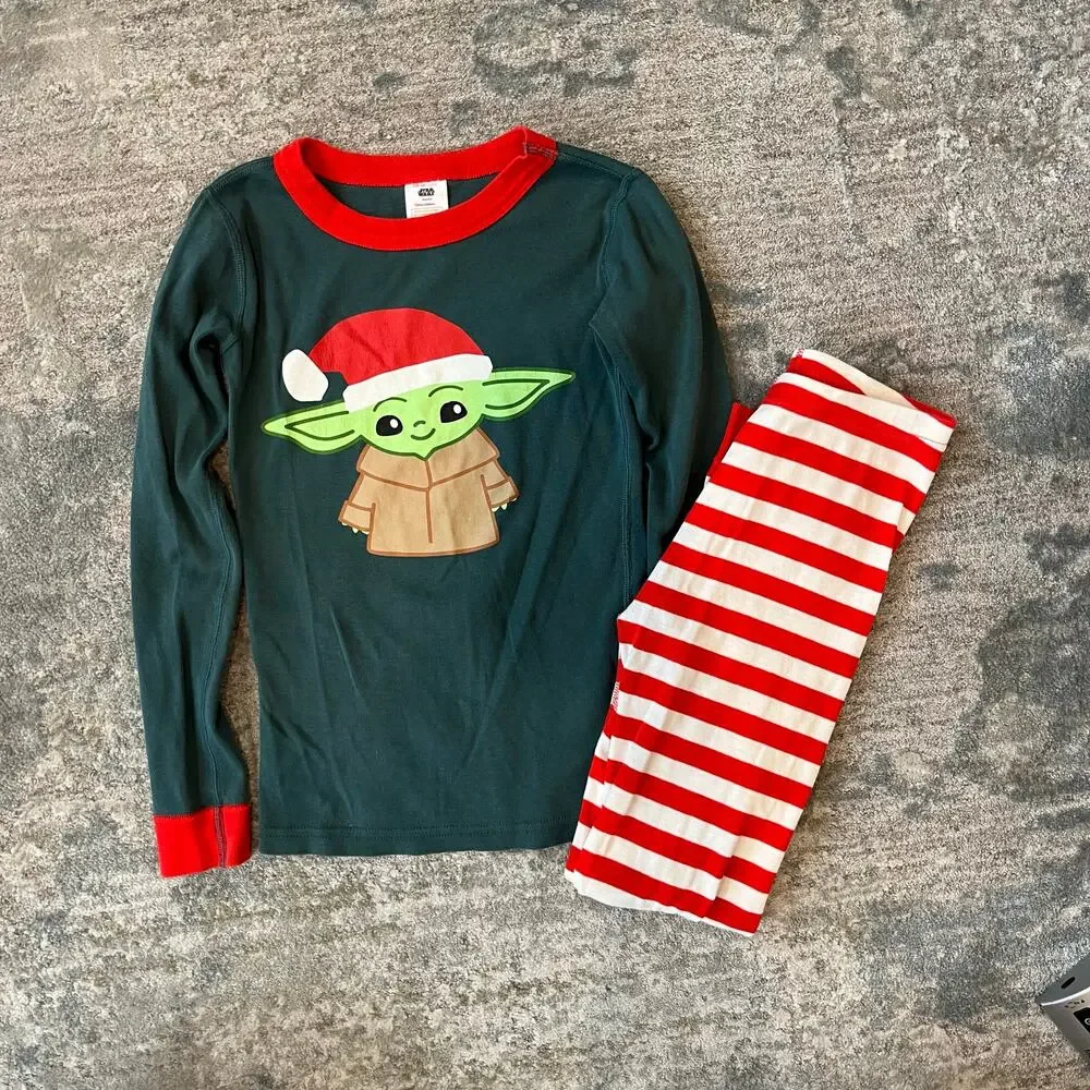 Hanna Andersson Star Wars Yoda Santa Pajamas 130 cm 8